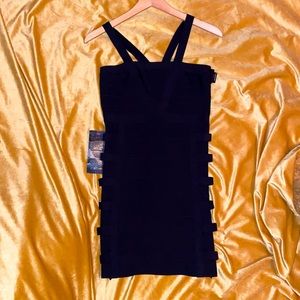 BeBe Pyramid Trim Bandage Dress